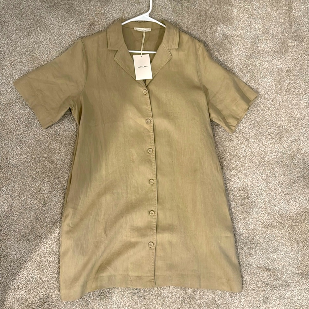 100% Flax Linen Everlane Dress NWT